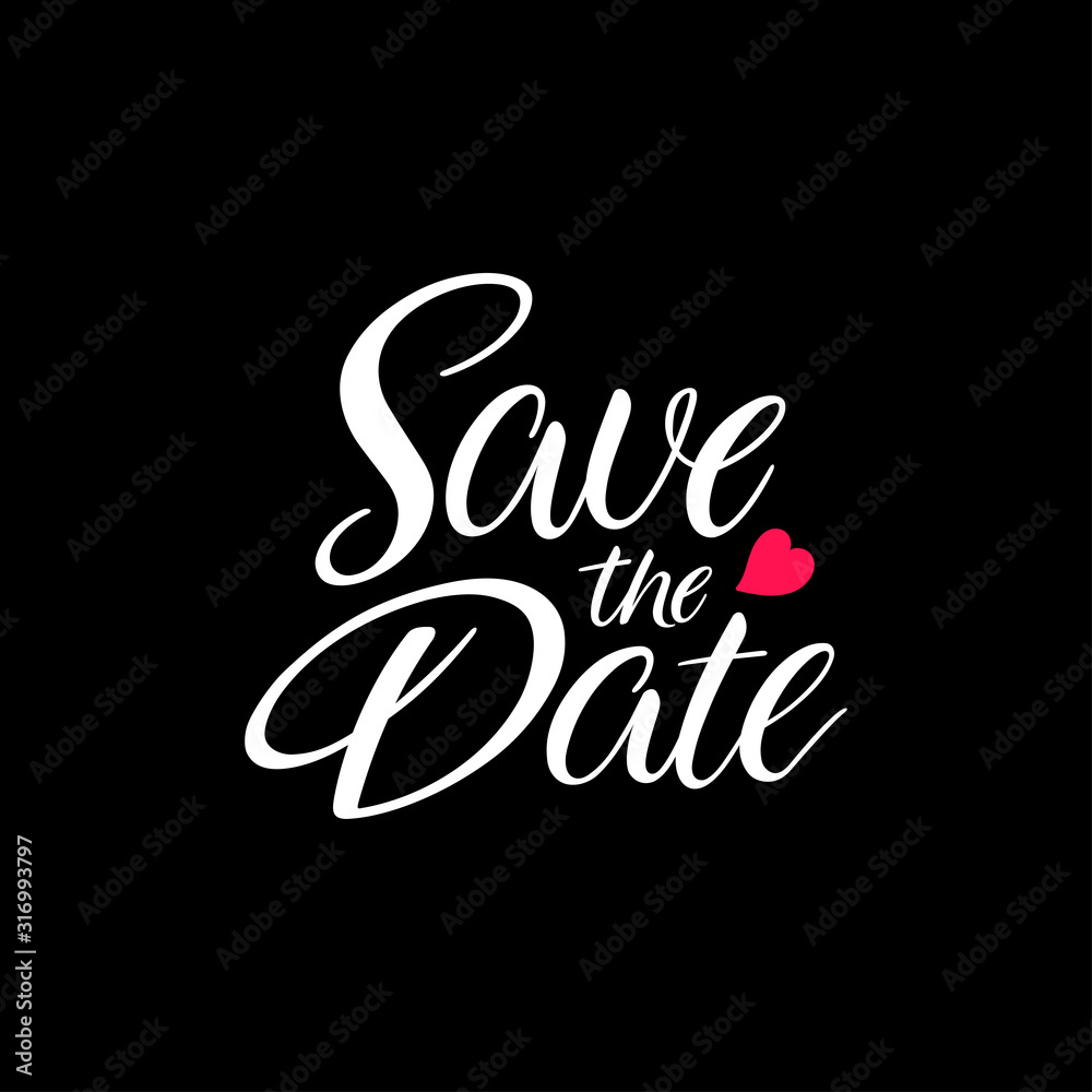 Save the date lettering Save the date lettering