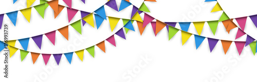 seamless colored garlands background