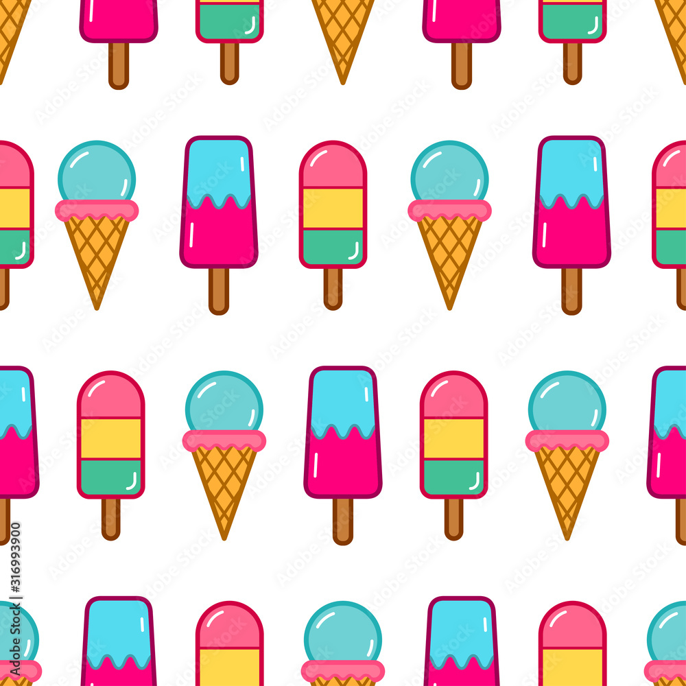 Ice cream seamless pattern Ice cream seamless pattern