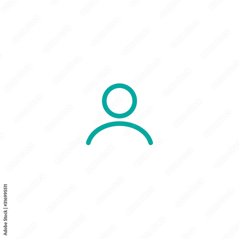 flat line icon of human figure. Avatar isolated on white. flat line icon of human figure. Avatar isolated on white.
