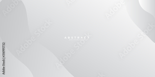 Grey white abstract background with liquid wave gradient color for presentation design. Suit for business, corporate, institution, conference, party, festive, seminar, and talks. photo