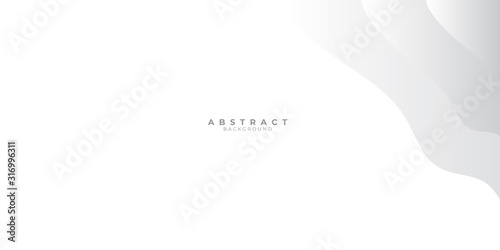 Grey white abstract background with liquid wave gradient color for presentation design. Suit for business, corporate, institution, conference, party, festive, seminar, and talks.