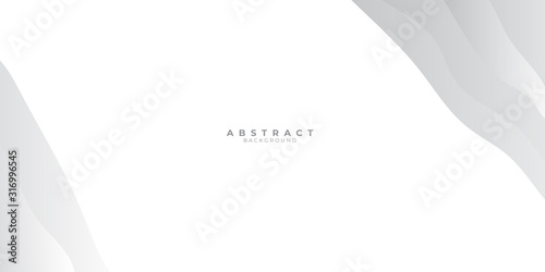 Grey white abstract background with liquid wave gradient color for presentation design. Suit for business, corporate, institution, conference, party, festive, seminar, and talks.