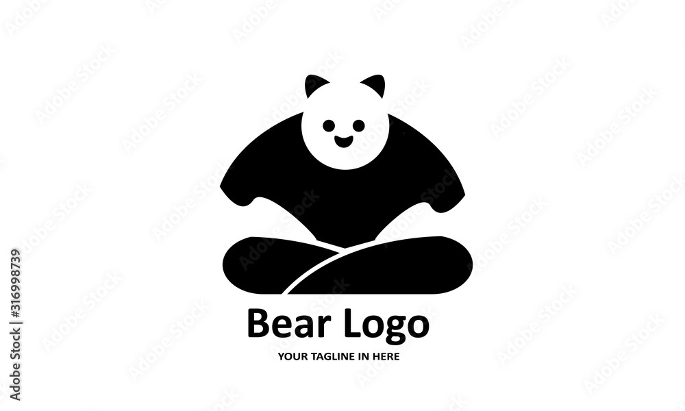 The flat bear logo concept is perfect for business, technology, contractor and housing symbols, health,sport, restaurants, education The flat bear logo concept is perfect for business, technology, contractor and housing symbols, health,sport, restaurants, education