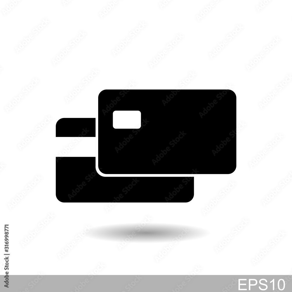 credit card icon with a white background.vector design credit card icon with a white background.vector design