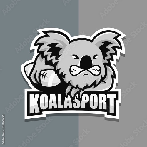 Photography Koala E sports Logo Vector Design Template For Team