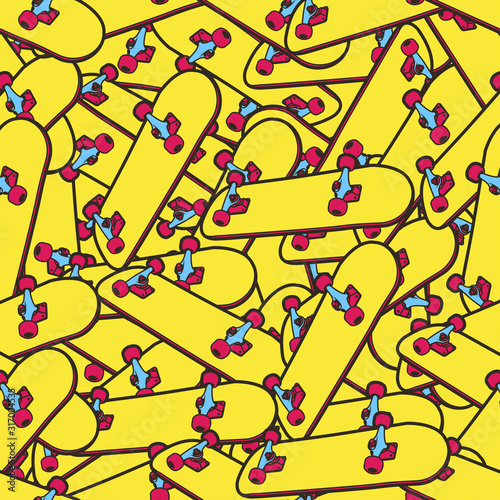 skateboard seamless pattern