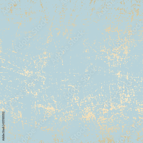 abstract grunge pastel dusty blue gold patina background