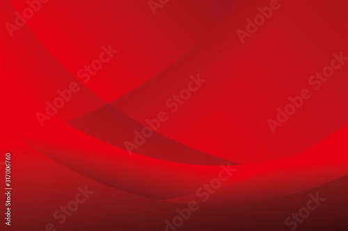 Abstract Red Wave Background Template Vector, Red Background with Smooth Wave Design