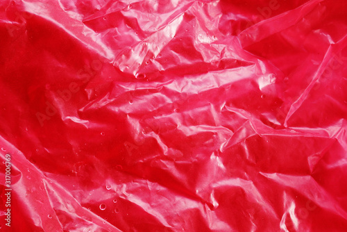 red plastic bag texture background