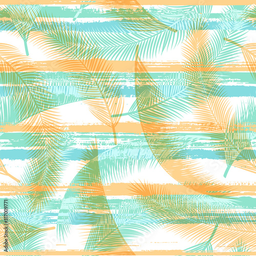 Trendy coconut palm leaves tree branches over 