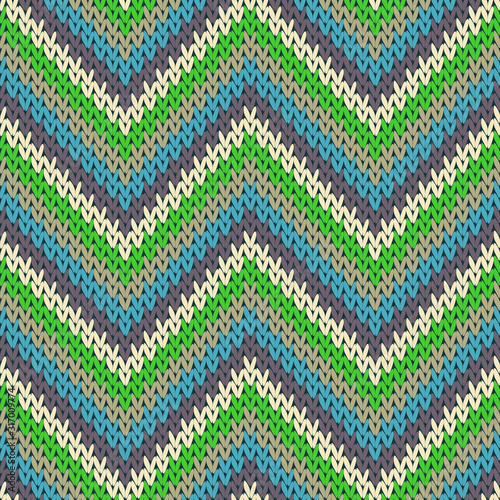 Trendy zigzag chevron stripes christmas knit 