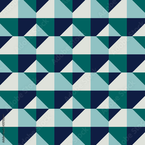Decorative Scandinavian geometric modern pattern for the background, tile and textiles. It is assembled from modular parts. Vector. Seamless.