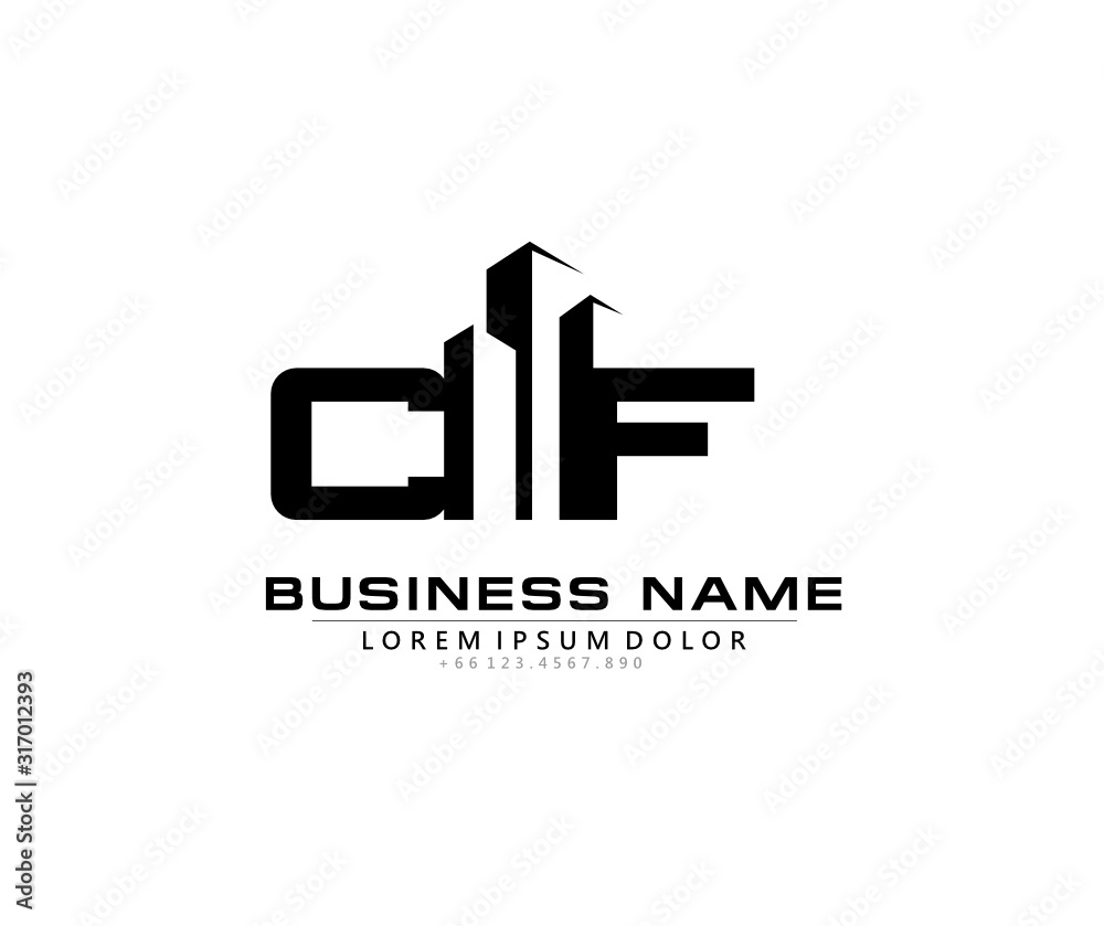 C F CF Initial building logo concept C F CF Initial building logo concept