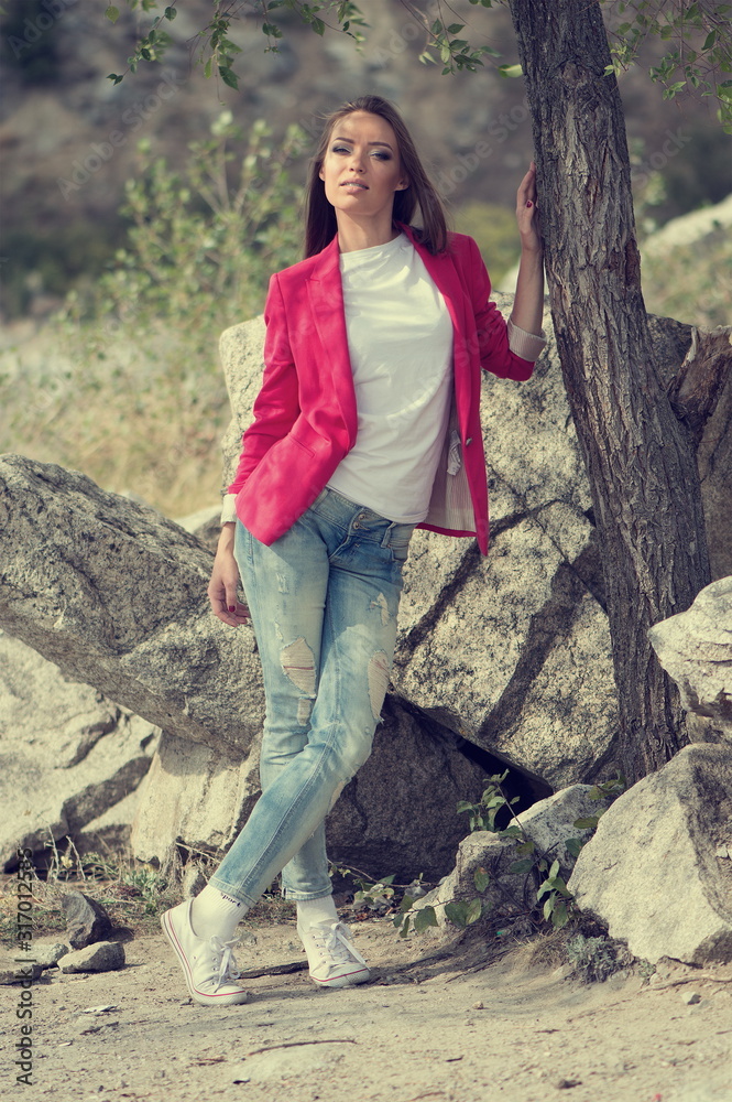 Naklejka premium beautiful girl