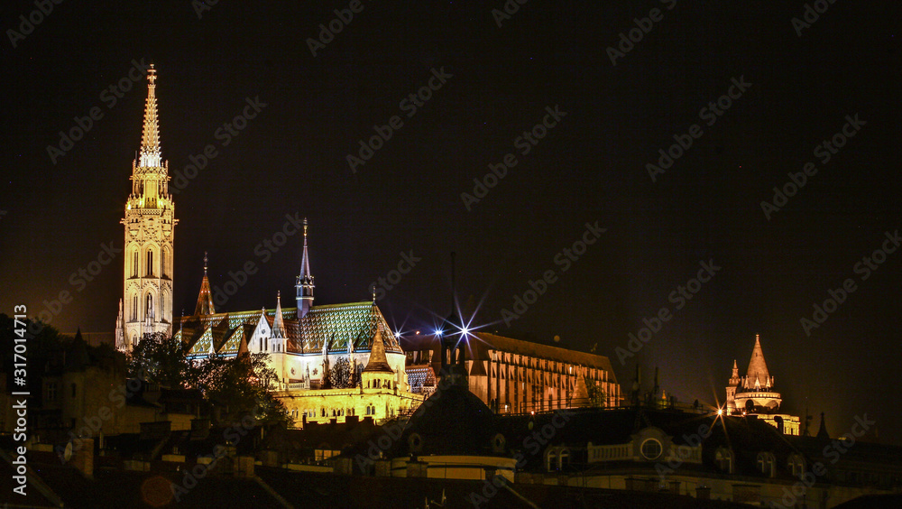 Beautifiul night view of Budapest