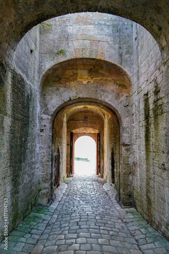 arch entrance Blaye Citadel medieval unesco world heritage site in Gironde France