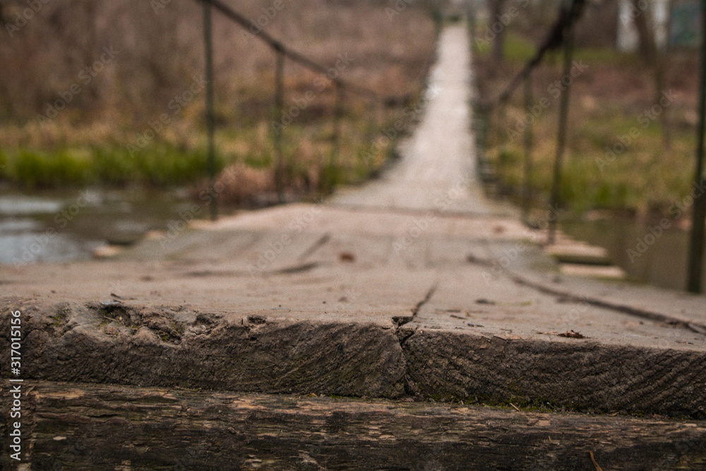 a wooden bridge a wooden bridge