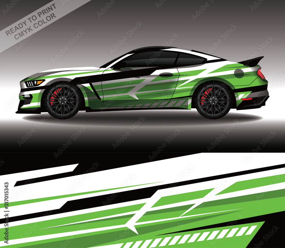 Car wrap decal design vector, custom livery race rally car vehicle sticker and tinting.