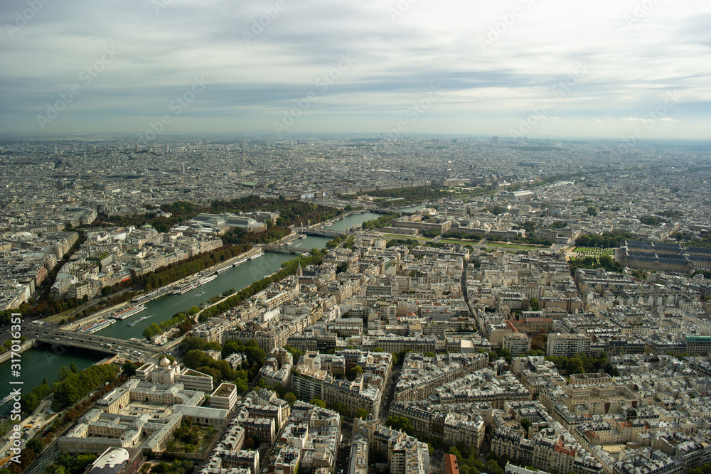 Paris districts from above