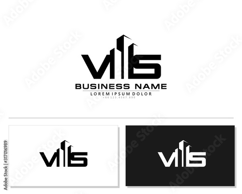 V S VS Initial building logo concept