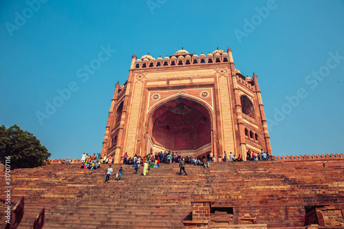 DELHI, INDIA : Jama Masjid Mosque in Delhi circa . gate entrance