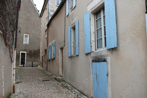 street and houses in sancerre (france)