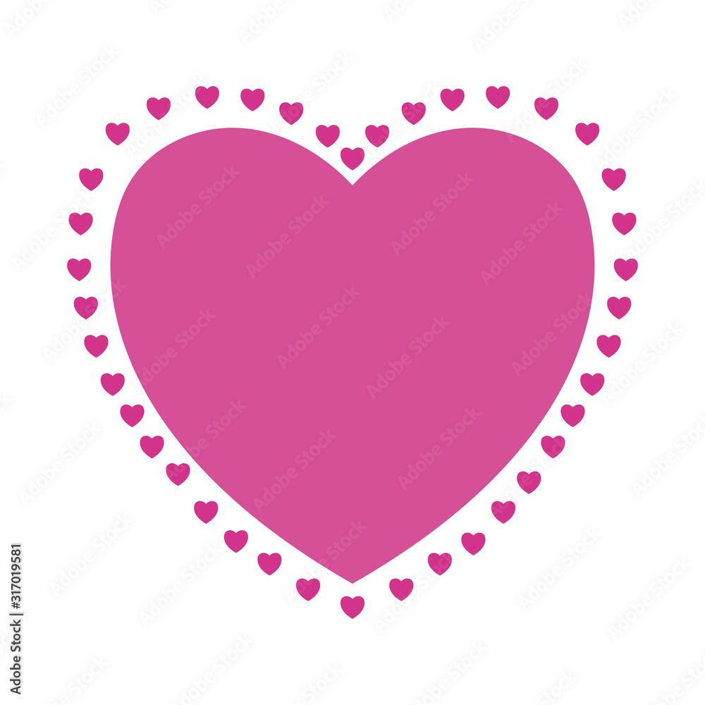 Love pink heart vector design