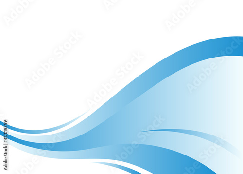 Abstract line blue curve alternating wave abstract banner vector motion background emply for text