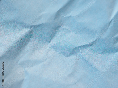 blue crinkled paper texture background