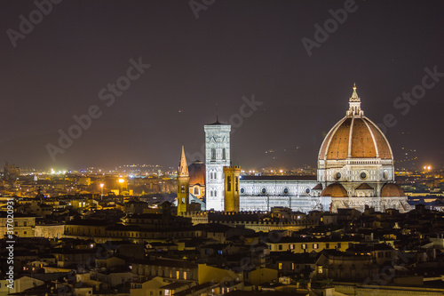 Florence night view of Santa Maria Del Fiore photo