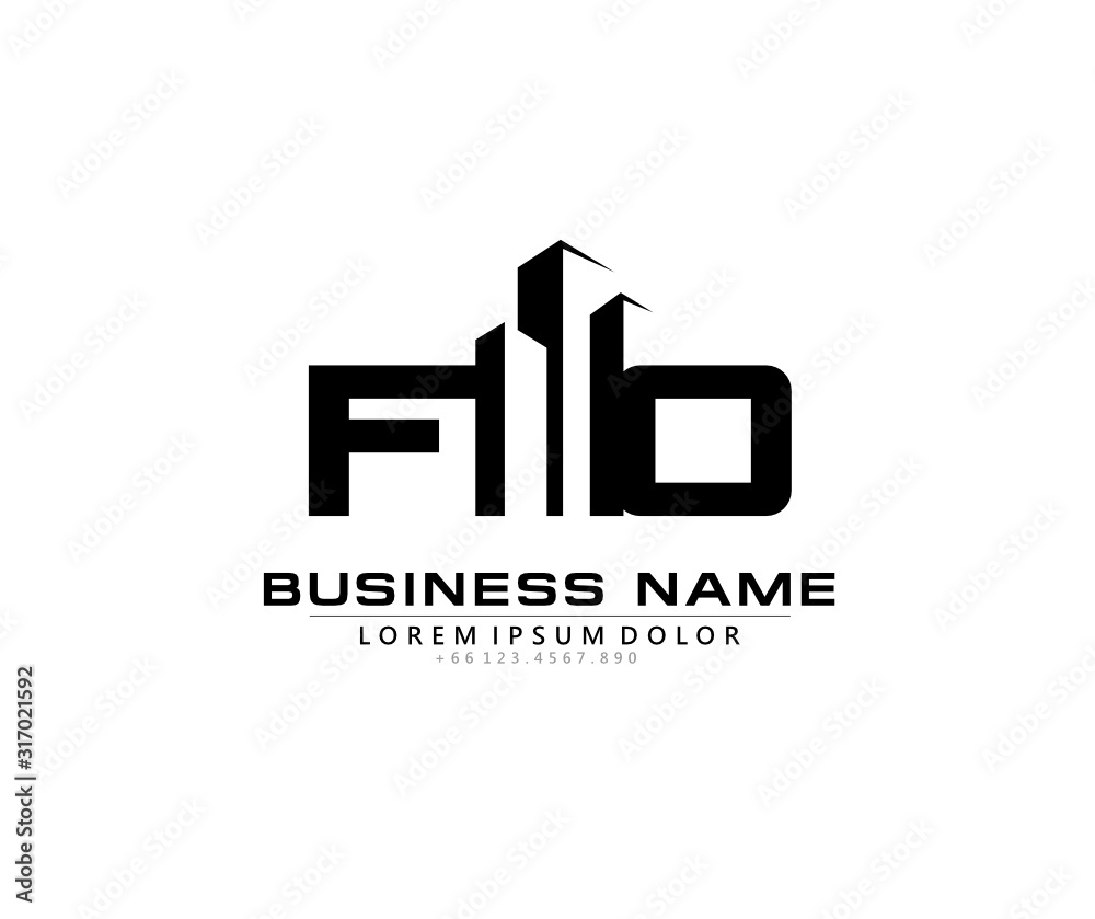 F O FO Initial building logo concept