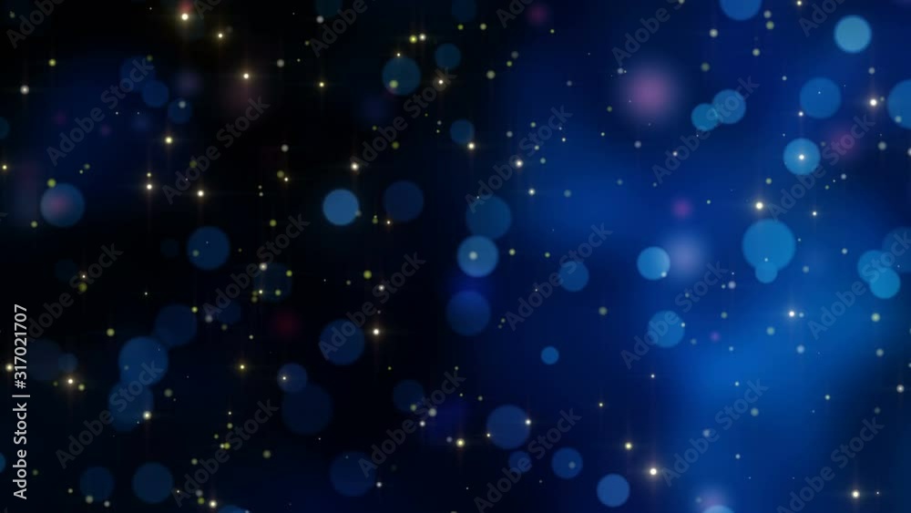 black abstract blue particles background bokeh