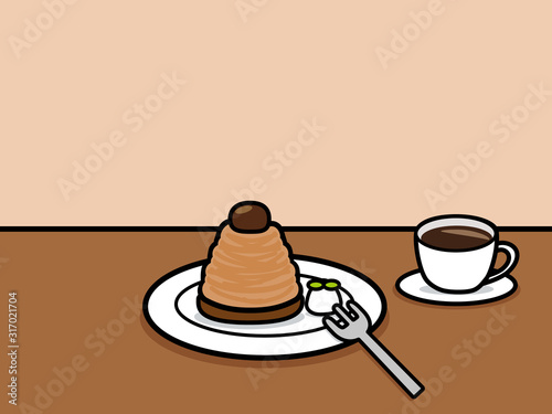カフェタイム  モンブラン（ケーキセット）