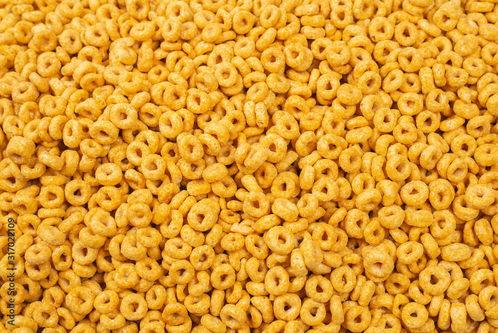 Corn-flakes background and texture. Top view. Corn-flakes background and texture. Top view.