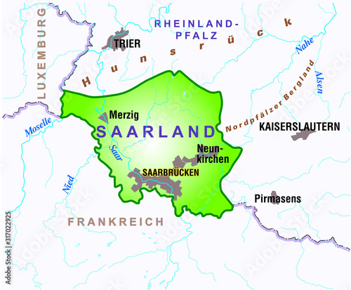 Map of Saarland - Travels Through Germany