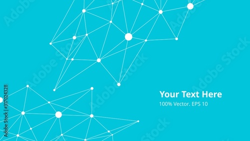 Futuristic crypto colorful blockchain illustration. Vector global creative social network. Abstract polygonal background with lines and dots. EPS 10