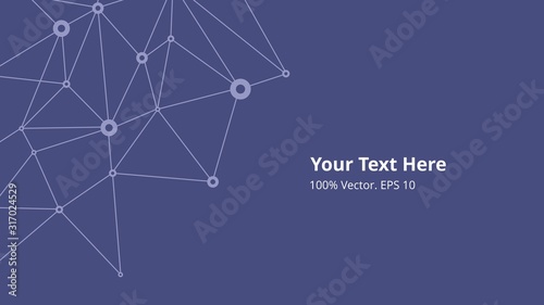 Futuristic crypto colorful blockchain illustration. Vector global creative social network. Abstract polygonal background with lines and dots. EPS 10