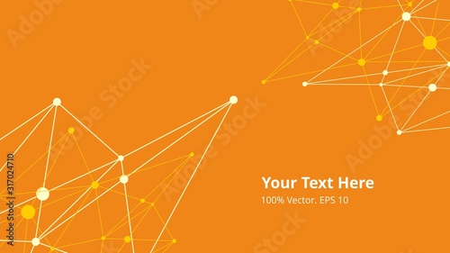 Futuristic crypto colorful blockchain illustration. Vector global creative social network. Abstract polygonal background with lines and dots. EPS 10