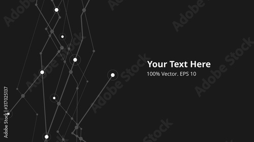 Futuristic crypto colorful blockchain illustration. Vector global creative social network. Abstract polygonal background with lines and dots. EPS 10