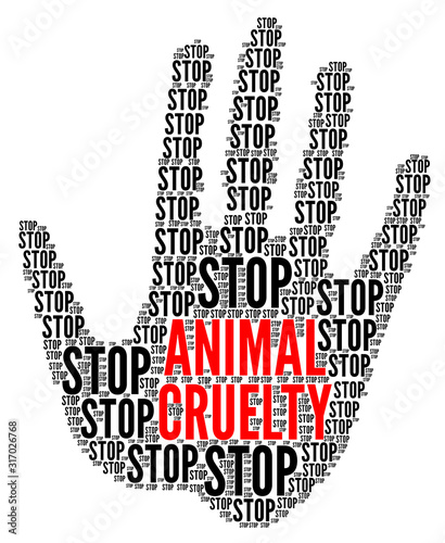 Stop animal cruelty symbol photo