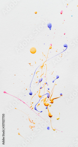 Watercolor abstract background with splashes