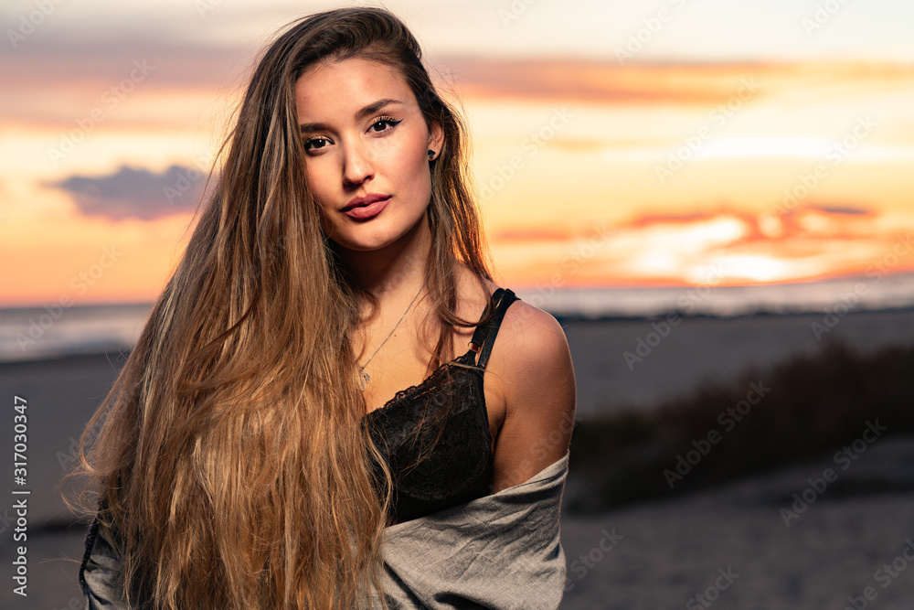 Beautiful and sexy young adolescent model with blond hair and very sensual brown eyes Beautiful and sexy young adolescent model with blond hair and very sensual brown eyes