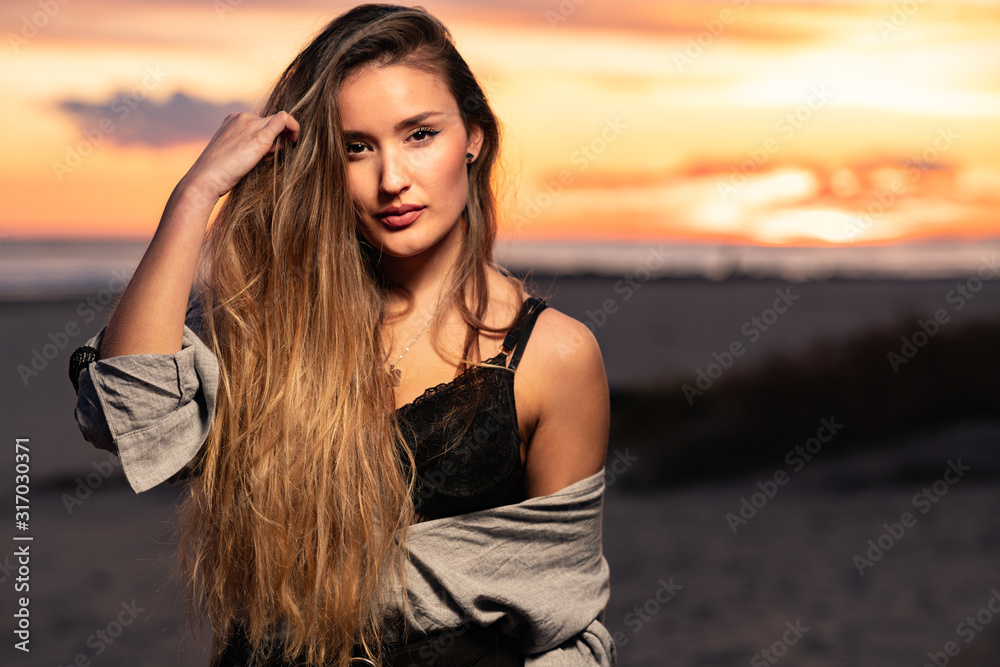 Beautiful and sexy young adolescent model with blond hair and very sensual brown eyes Beautiful and sexy young adolescent model with blond hair and very sensual brown eyes