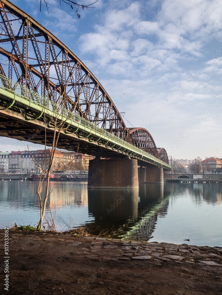 Railway bridge in Prague