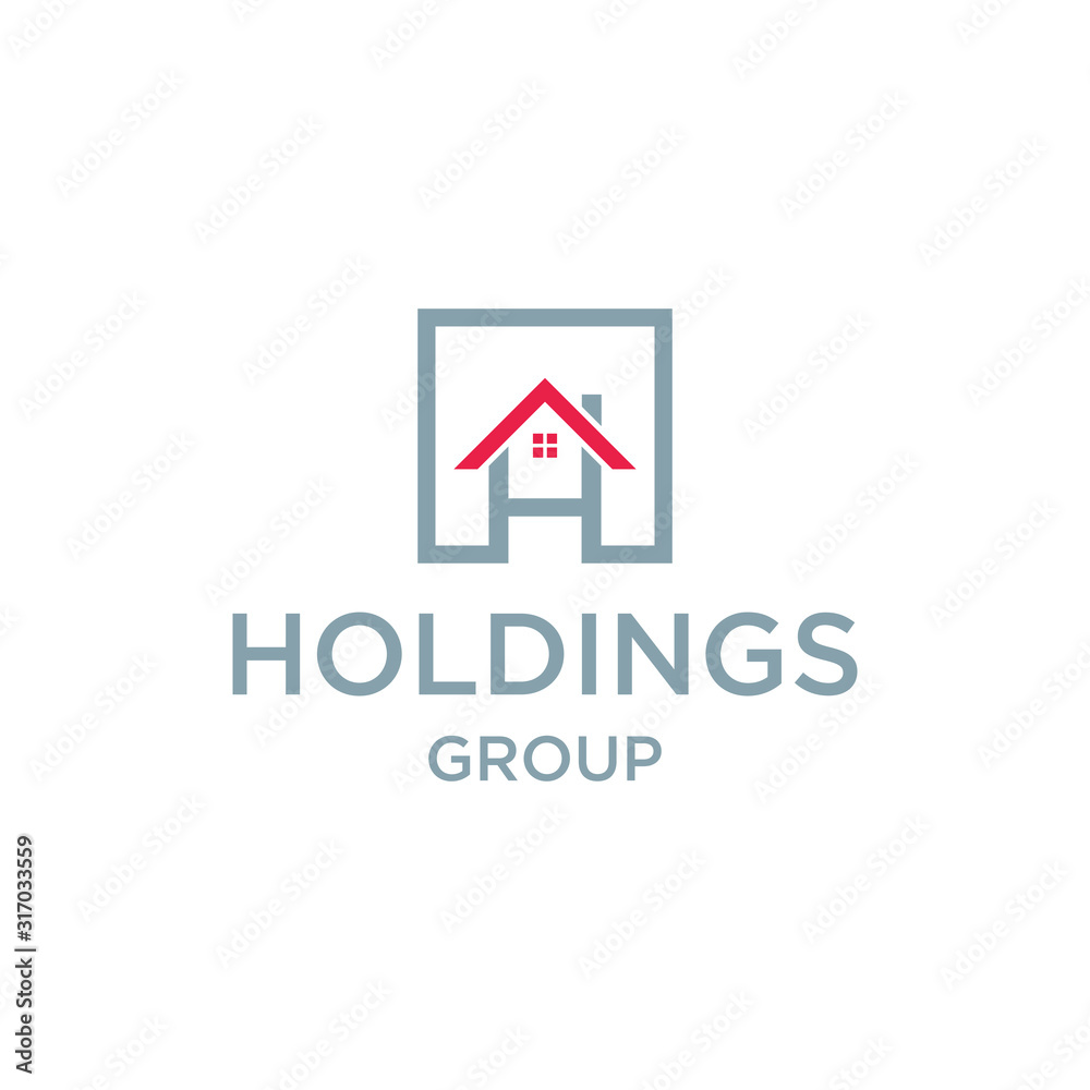 Vector logo about a house in the form of lines. Vector logo about a house in the form of lines.