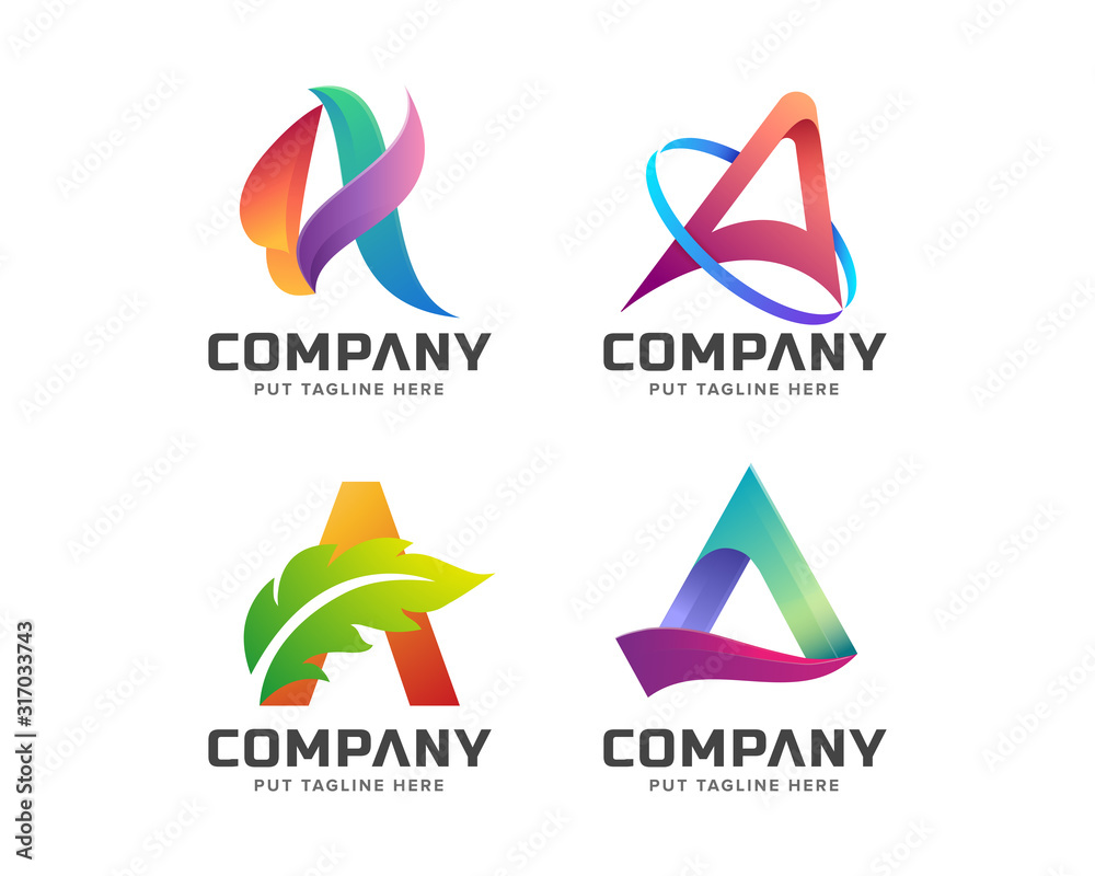 letter initial A logo Template for company letter initial A logo Template for company