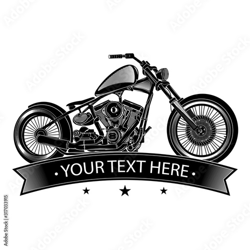 old motorcycle logo vector