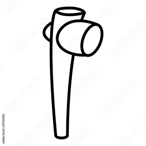 primitive weapon line club icon