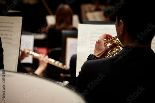 Photos Playing the horn in orchestra